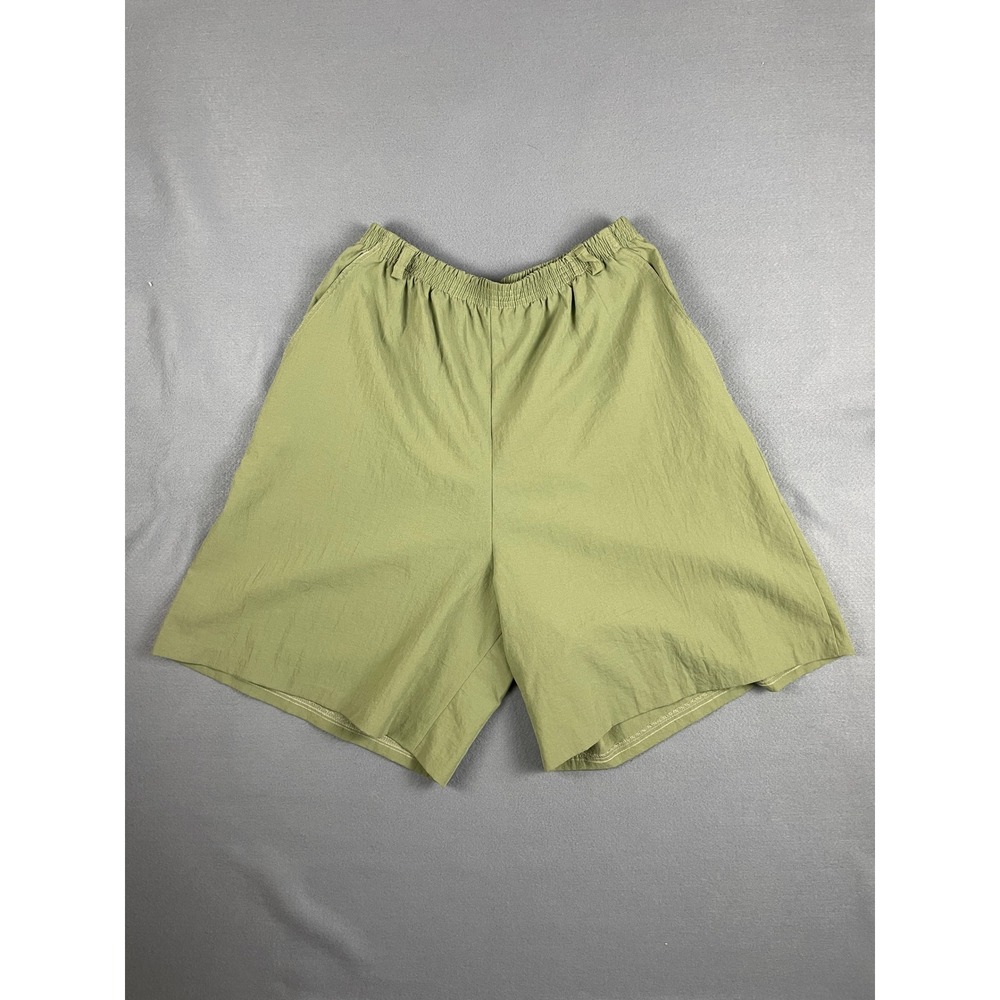 Cristin Stevens Vintage Culotte Shorts Boho Minimalist Sage Green Polyester L 14